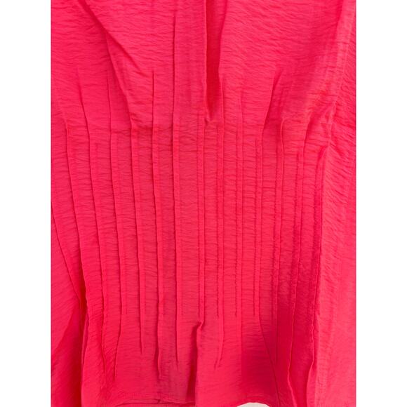 NWT Anthropologie The Della Pleated-Waist Shell Top, Red, Sz M - Picture 5 of 7